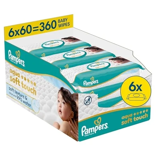 Aqua Soft Touch Bebek Islak Havlu 6 Paket 360 Yaprak
