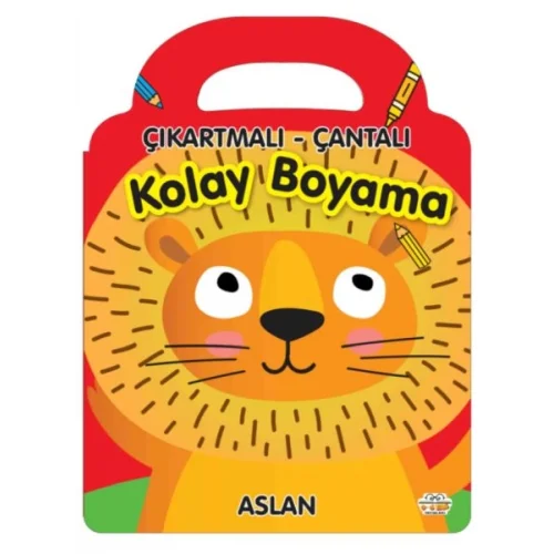 Aslan - Çıkartmalı-Çantalı Kolay Boyama