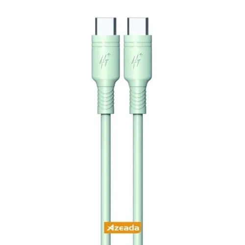 Azeada 60W Type-C to Type-C Şarj ve Data Kablosu 1m Yeşil PD-B82AY(Yeşil, Type-C to Type-C)