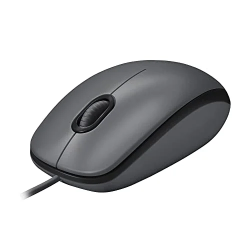 B100 Optik USB Kablolu Mouse, Sağ ve Sol Elle Kullanıma Uygun, Windows, Linux ve Mac ile Uyumlu, Siyah