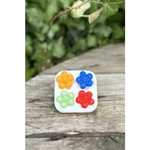 Bacopa Çiçeği Dörtlü Mum Kalıbı (Silikon)
