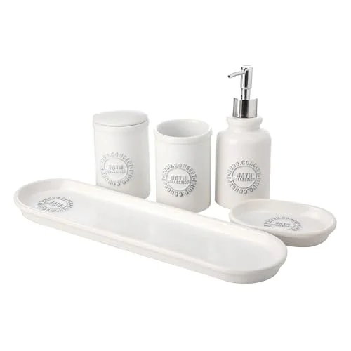 BARNES 5Lİ KUTULU BANYO SETİ BEYAZ