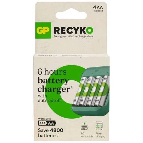 Batteries B423 USB Pil Şarj Cihazı 4 Adet 2600 AA Kalem Pilli Set