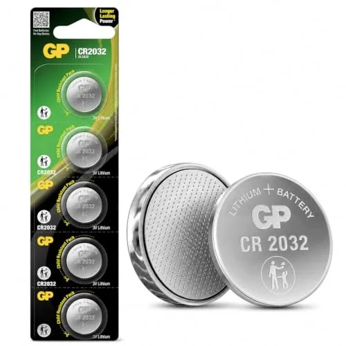 Batteries Cr2032, 5Li Kart, Lityum Düğme Pil, 3 Volt