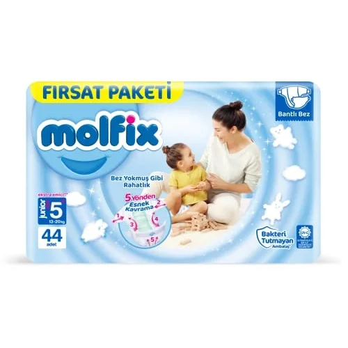 Bebek Bezi 3D Juniorplus 5+ Beden Fırsat Paketi 44 Adet