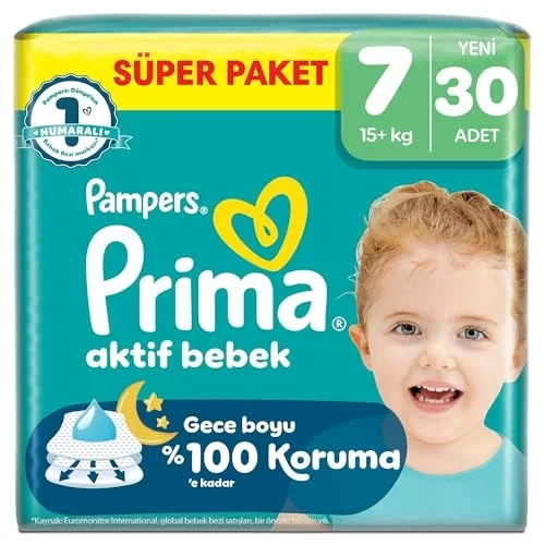 Bebek Bezi Aktif Bebek Süper Paket 7 Beden 30 Adet