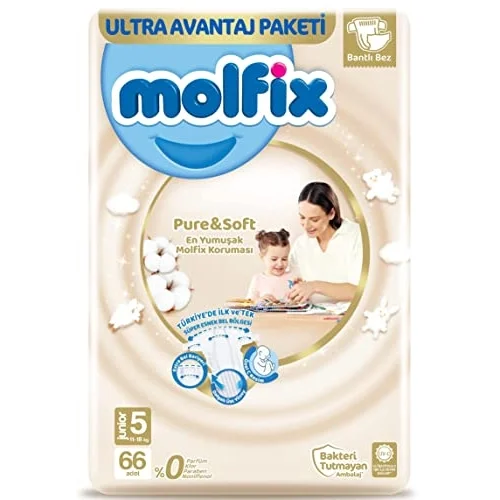 Bebek Bezi Pure&Soft Junior 5 Beden Aylık Paket 66 Adet