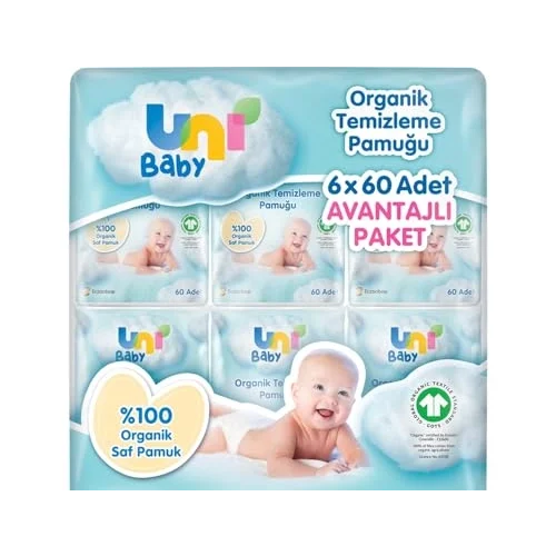 Bebek Temizleme Pamuğu 6*60 Adet