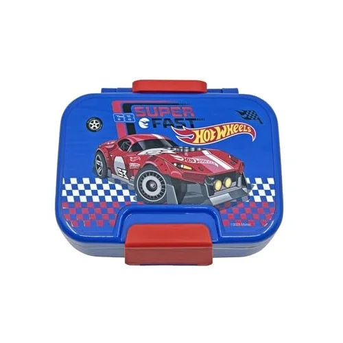 Bento 1030ml Lunchbox HotWheels Lisanslı Tek Katlı 2 Bölmeli Paslanmaz Çelik Sefer Tası Yemek Kutu