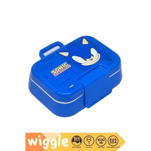 Bento 1030ml Lunchbox Sonic Lisanslı Tek Katlı 2 Bölmeli Paslanmaz Çelik Sefer Tası Yemek Kutu