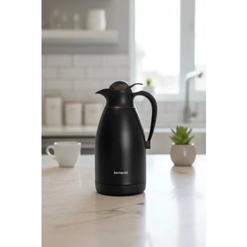 Bernardo Grandio Çelik Termos Siyah 2 Litre