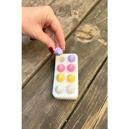 Beze Yedili Silikon Mum Kalıbı