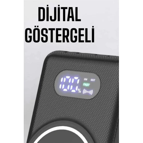 Mey İthalat® 10.000 Mah Powerbank 4 Portlu Hızlı Şarj Dijital Göstergeli