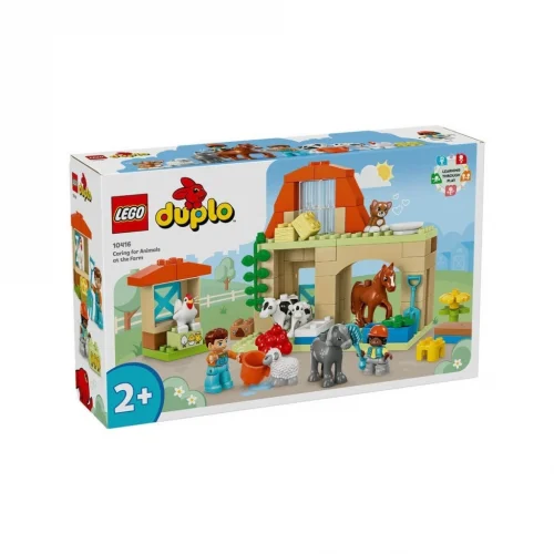 Mey İthalat® 10416  Duplo Çiftlik Hayvanlarının Bakımı 74 parça +2 yaş