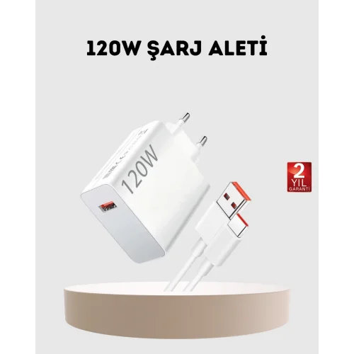 Mey İthalat® 120W USB-C Şarj Adaptörü Süper Hızlı Şarj Güç Kaynağı Seti