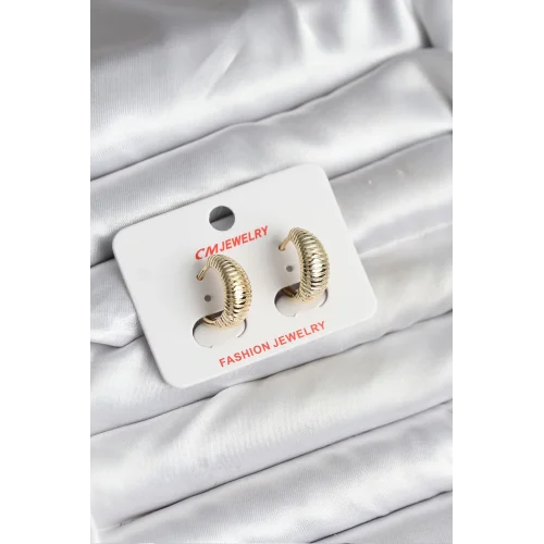 Mey İthalat® 14K Gold Renk Kaplama CM Kadın Küpe