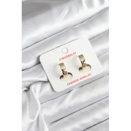 Mey İthalat® 14K Gold Renk Kaplama CM Kadın Küpe