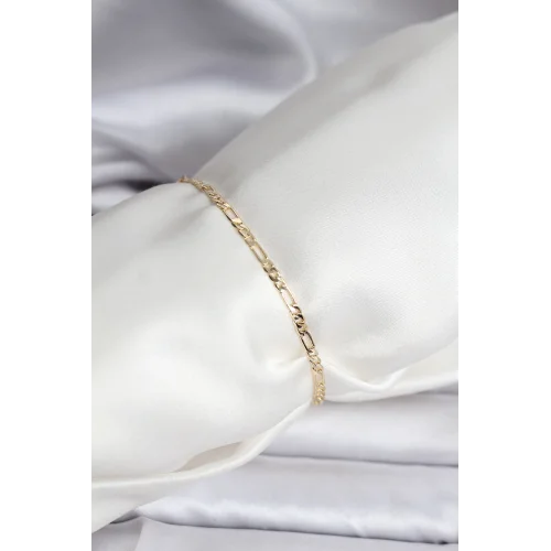 Mey İthalat® 14K Gold Renk Kaplama Minimal Zincir Model CM Kadın Bileklik