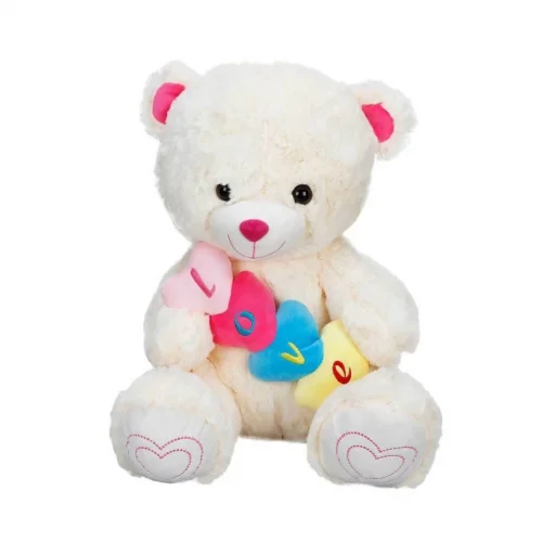 Mey İthalat® 1526 Kalpli Peluş Ayı 48 cm -