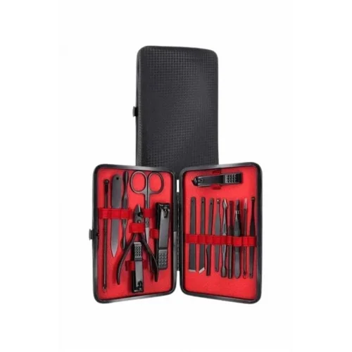 Mey İthalat® 17 Parça Manikür Pedikür Seti El Ayak Bakım Seti Tırnak Makası Törpü