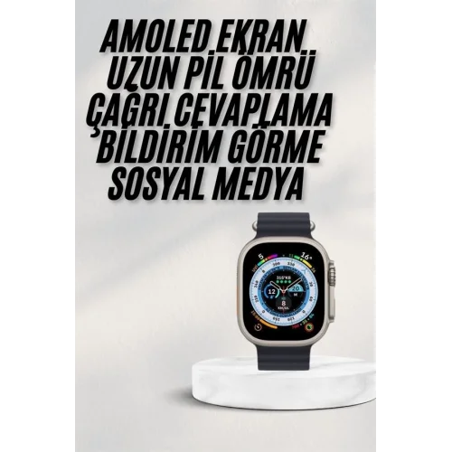 Mey İthalat® 2025 Yeni Model Akıllı Saat Android ve İOS Uyumlu Çağrı Cevaplama