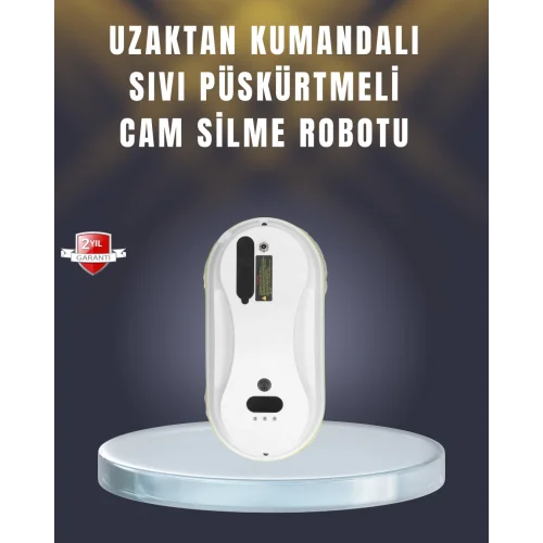 Mey İthalat® 2800 Pa Güçlü Emişli Akıllı Cam Temizleyici Robot