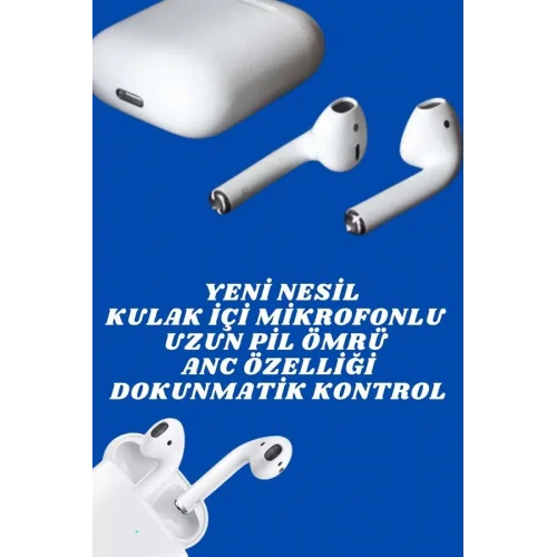 Mey İthalat® 2.Nesil Yeni Model TWS Bluetooth Kulaklık Dokunmatik Kontrol Yüksek Ses Kaliteli
