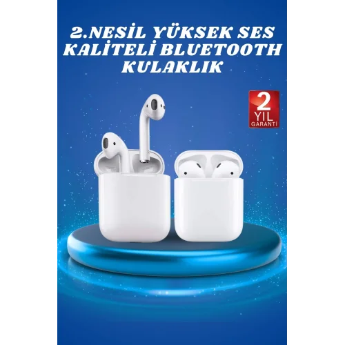 Mey İthalat® 2.Nesil Yeni Model TWS Bluetooth Kulaklık Dokunmatik Kontrol Yüksek Ses Kaliteli