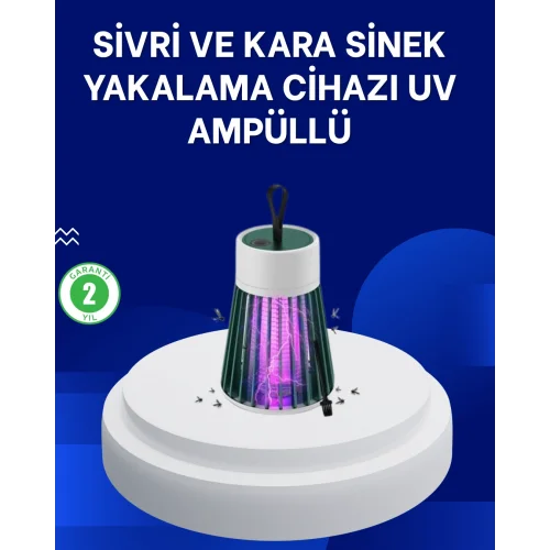 Mey İthalat® 2’si 1 Arada LED Işıklı Elektrikli Böcek Öldürücü