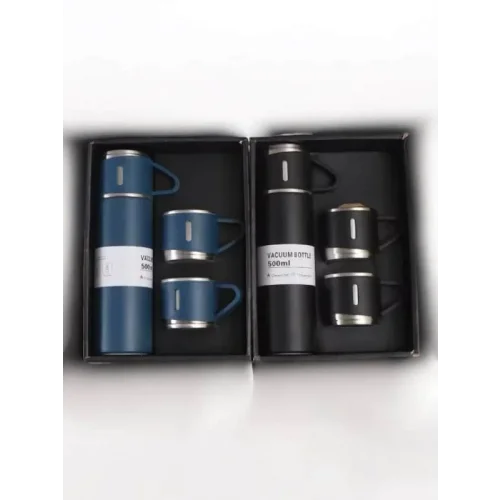 Mey İthalat® 3 BARDAKLI TERMOS SETİ