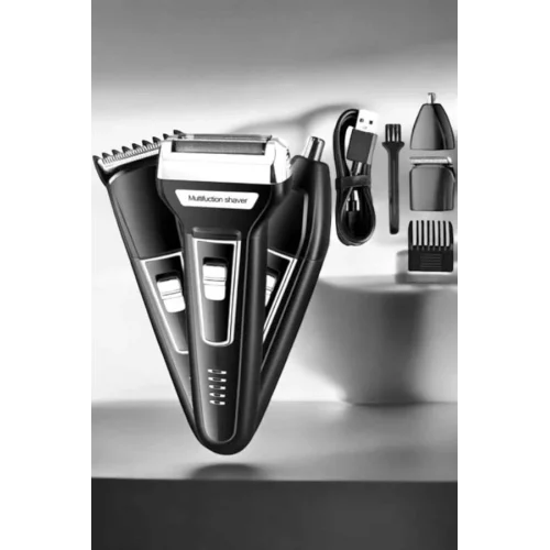 Mey İthalat® 3 Başlıklı Kulak Ve Burun Tıraş Makinesi Erkeklere Özel