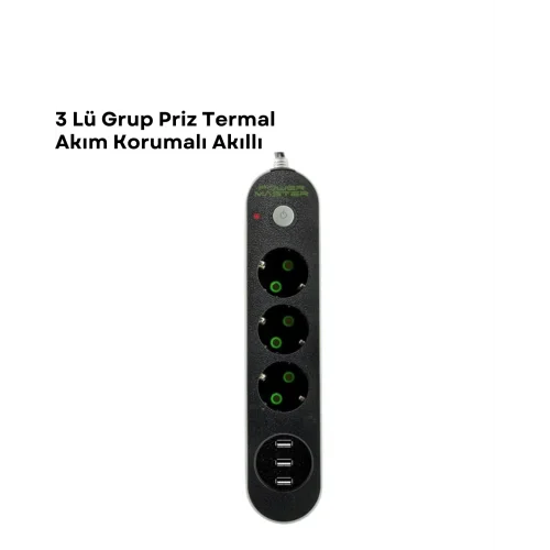 Mey İthalat® 3 USB Portlu Üçlü Priz CXE103
