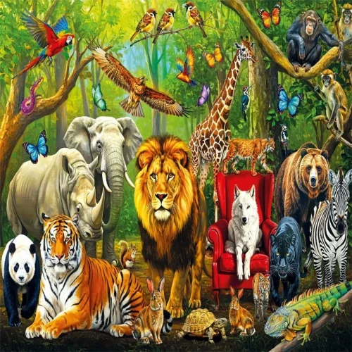 Mey İthalat® 31504 FOREST ANIMALS 100 PARÇA PUZZLE