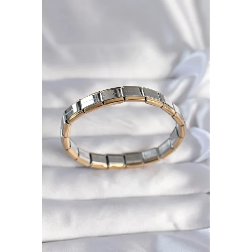 Mey İthalat® 316L Çelik Çift Renk Yazılı Nomination Bileklik