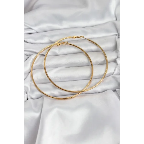 Mey İthalat® 316L Çelik Gold Renk 75 mm Halka Küpe