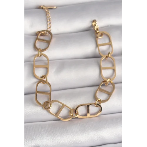 Mey İthalat® 316L Çelik Gold Renk Kadın Bileklik