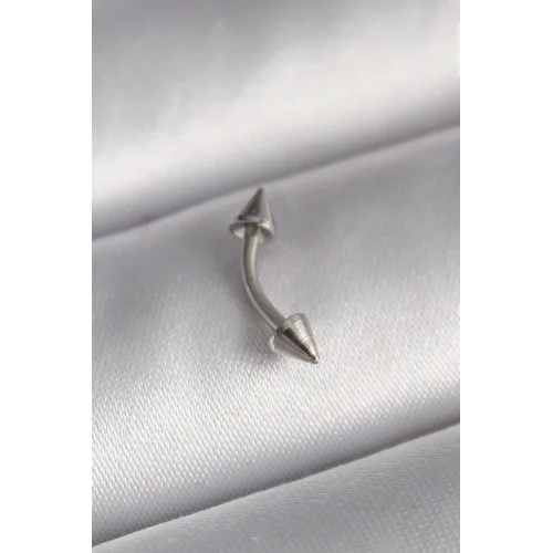 Mey İthalat® 316L Çelik Gümüş Renk Çivi Model Piercing