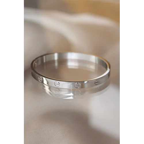 Mey İthalat® 316L Çelik Silver Renk Bilezik