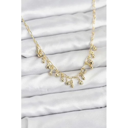 Mey İthalat® 316L Çelik Zincir Gold Renk Kadın Kolye