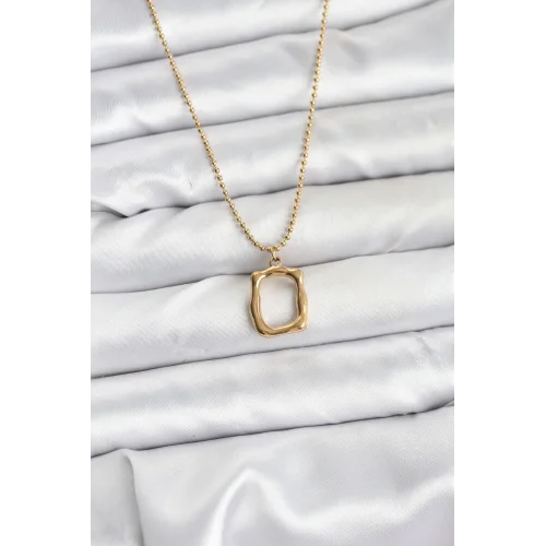Mey İthalat® 316L Çelik Zincir Gold Renk Model Kadın Kolye