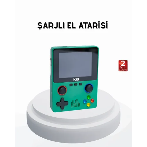 Mey İthalat® 3.5 İnç IPS Ekranlı Taşınabilir Oyun Konsolu Ergonomik Çift Tetikli