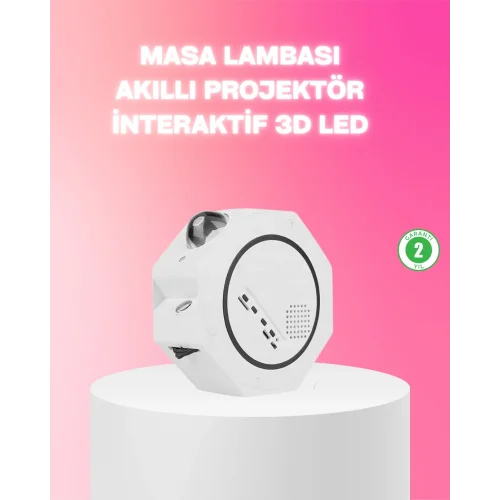 Mey İthalat® 360° Döndürülebilir Yıldızlı Gökyüzü Projeksiyon Gece Lambası