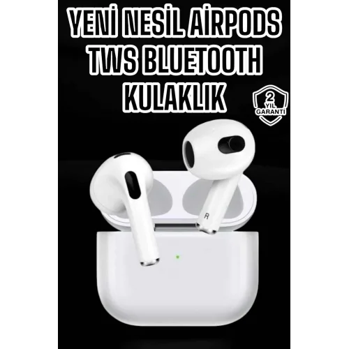 Mey İthalat® 3.Nesil TWS Bluetooth Kulaklık Mikrofonlu ANC Özelliği Dokunmatik Kontrol