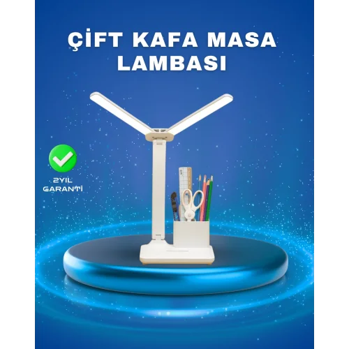 Mey İthalat® 3’ü 1 Arada Çok Amaçlı Masa Lambası | Göz Yormayan Işık, Organizer Tasarım