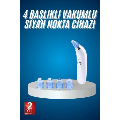 Mey İthalat® 4 Başlıklı Vakumlu Siyah Nokta Ve Yüz Temizleme Cihazı