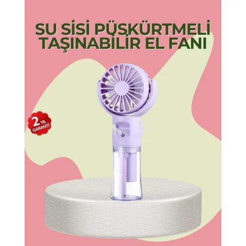 Mey İthalat® 4 Kademeli Serinletici Su Buharlı El Vantilatörü