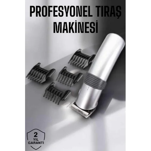 Mey İthalat® 4 Taraklı Taşınabilir Profesyonel Saç ve Sakal Kesme Tıraş Makinesi