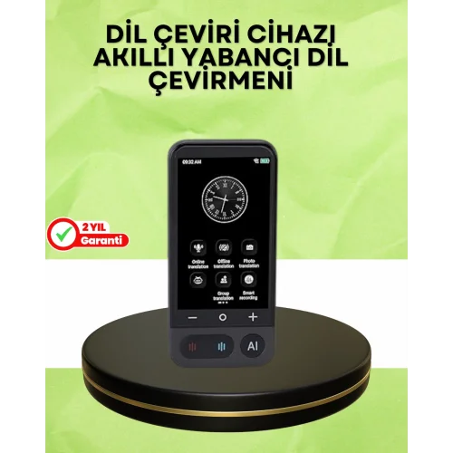 Mey İthalat® 4.0 İnç Dokunmatik Ekranlı Akıllı Çeviri Cihazı