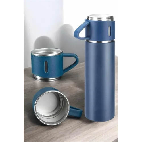 Mey İthalat® 500 ml Kapasiteli Taşınabilir Basınçlı Termos Seti Günlük Kullanım için İdeal