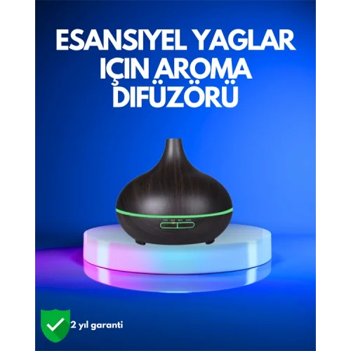 Mey İthalat® 550 ml Kapasiteli Ultrasonik Difüzör – Yağsız Nemlendirici Kullanımıyla Uyumlu